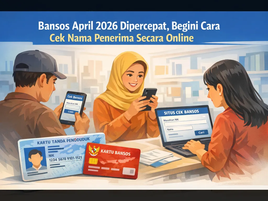 Bansos April 2026 Dipercepat, Begini Cara Cek Nama Penerima Secara Online